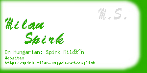 milan spirk business card